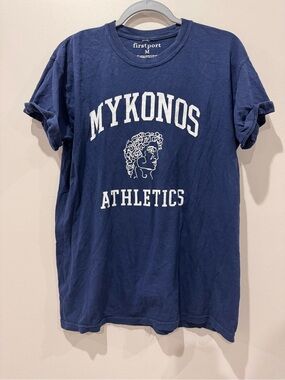 Firstport Sz Medium Mykonos Athletics Tee Navy